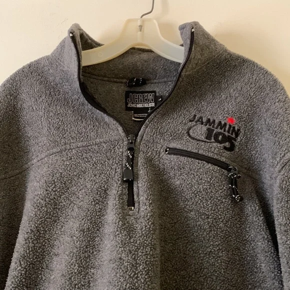 J. CREW. JCMG-MULTIGLISSE. Vintage fleece jacket, 105 jammin logo. Gray - Picture 2 of 11